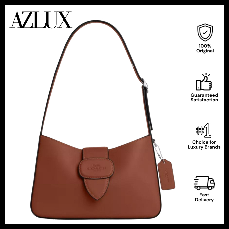 Coach Eliza Shoulder Bag With Leather Covered Closure Redwood