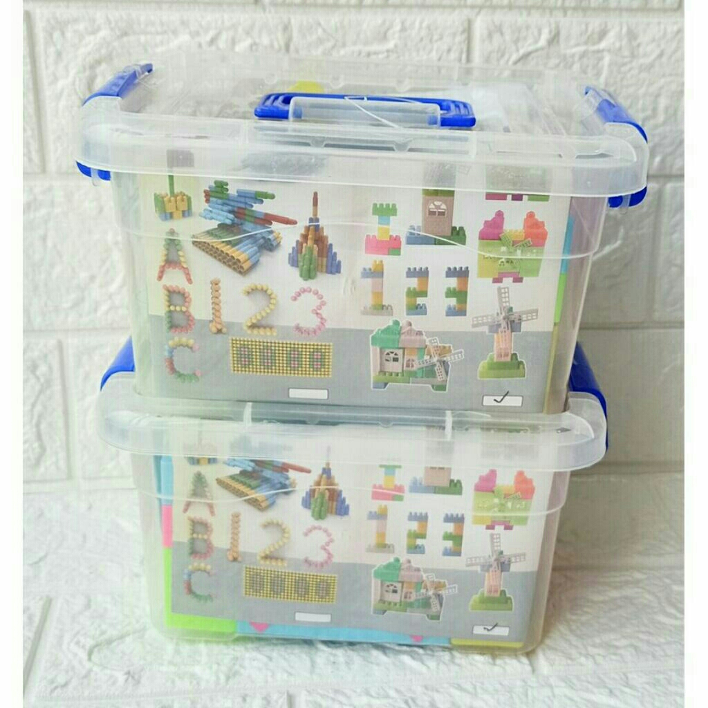 Mainan Anak Block Susun Kontainer