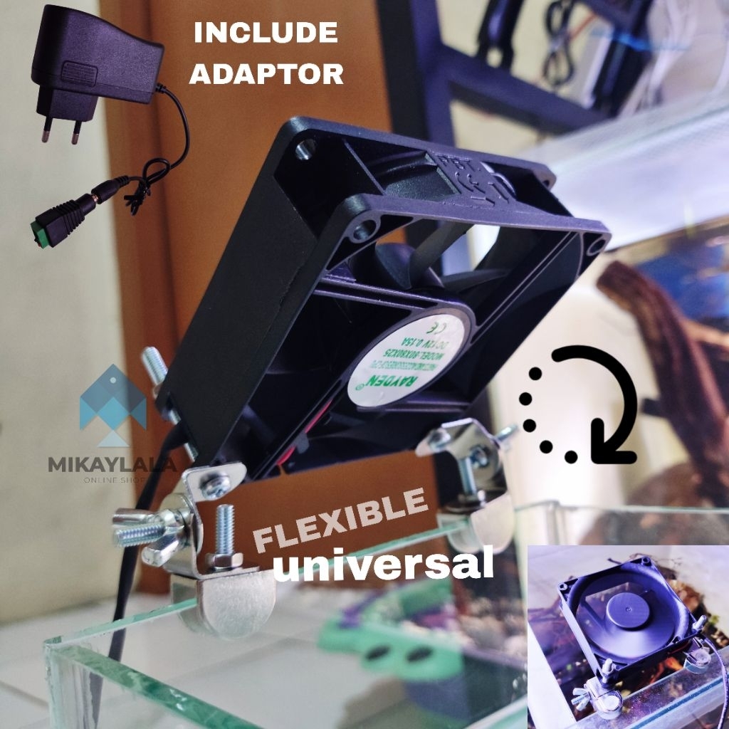 Kipas Fan Aquascape Universal Flexible Aquarium Fullset