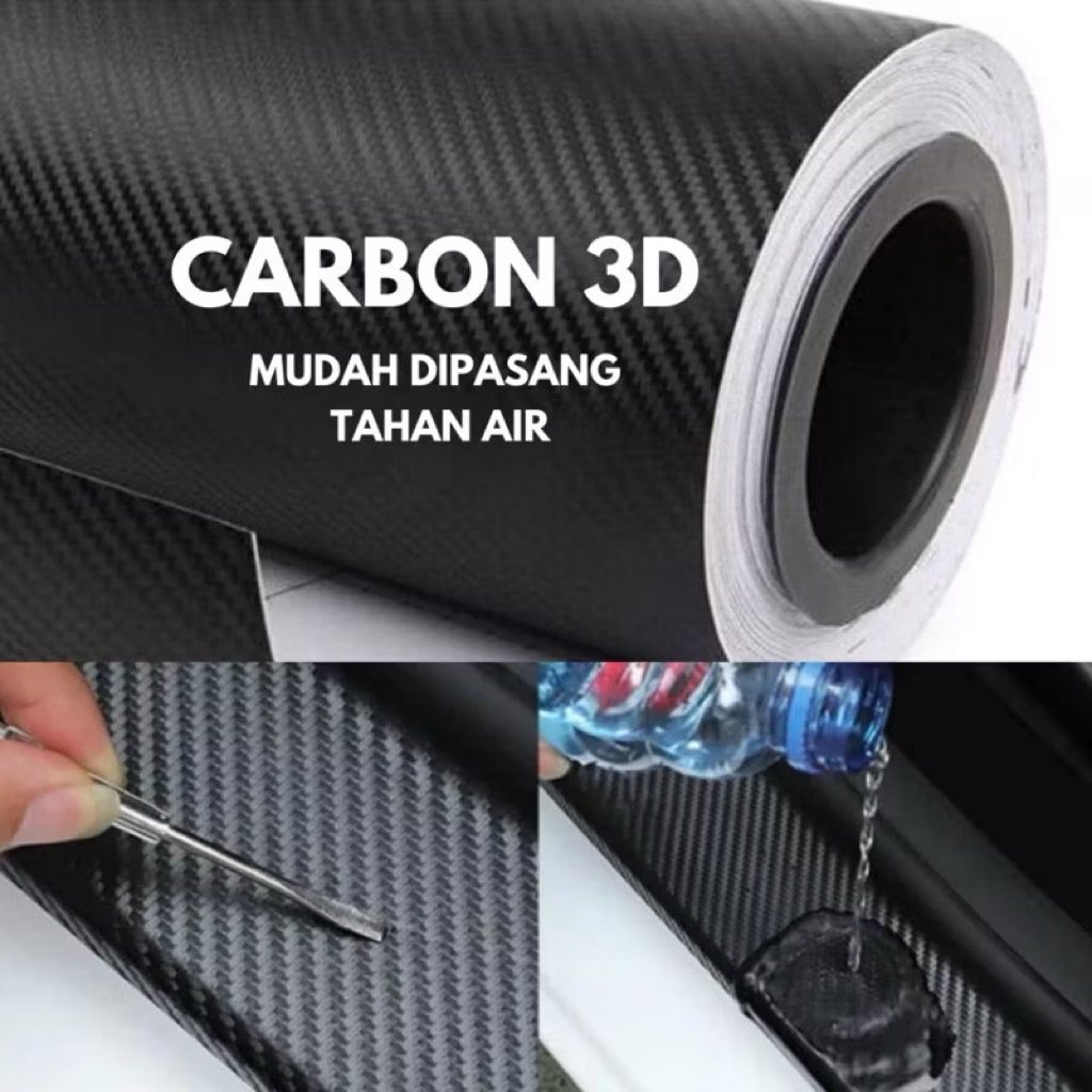 Sticker Maxdecal 7500 M370 Carbon Hitam Doff 3D Maxdecal Permeter