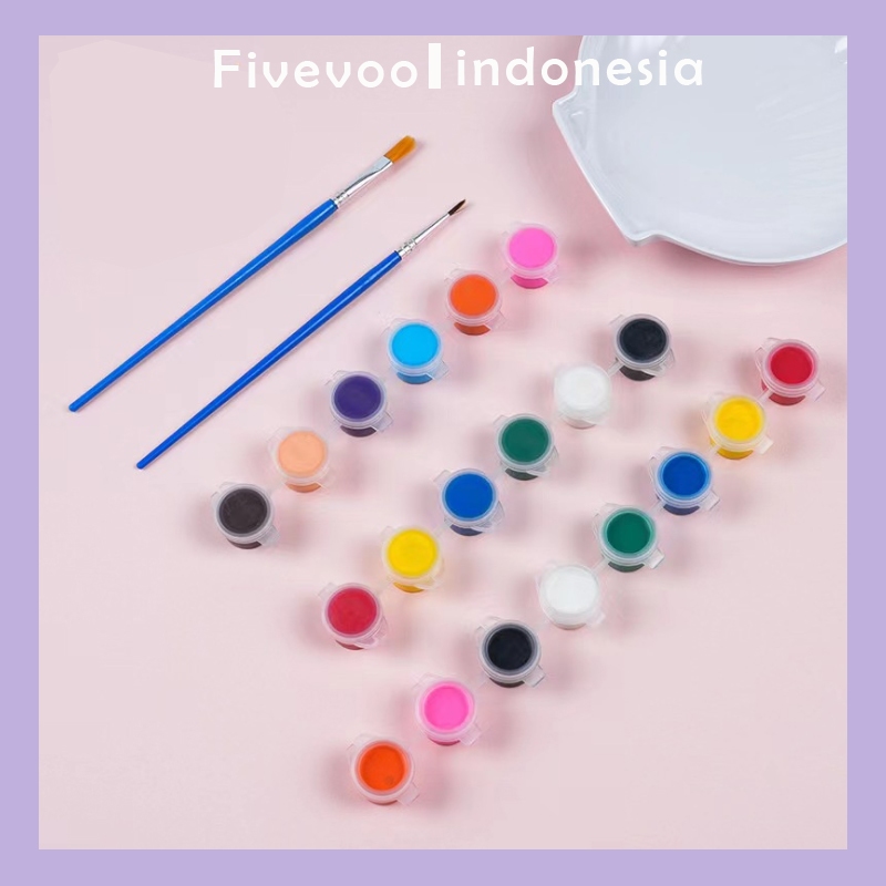 

FIVEVOO Paket-paket cat proprietic/akrilik (6 warna, 12, 36)/DIY propellant dengan kuas/ Cat Lukis