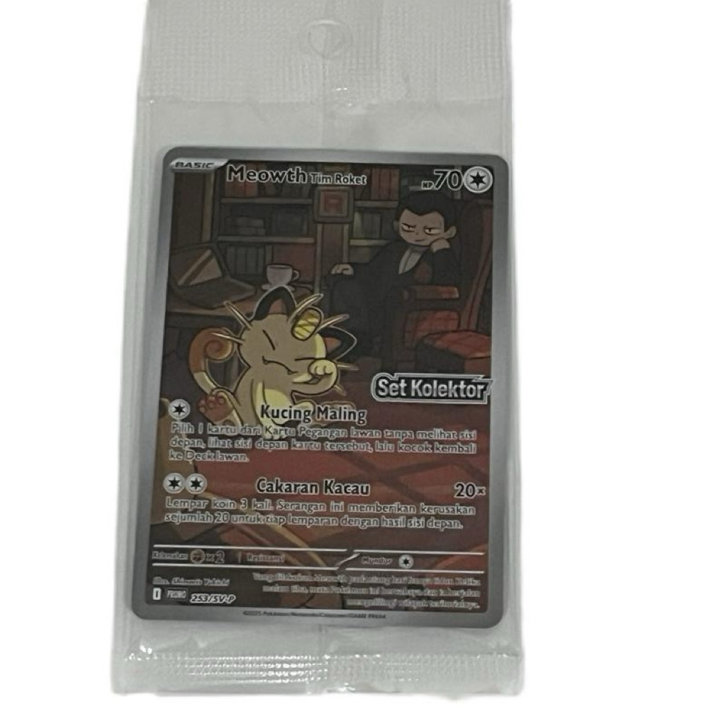 meowth tim Roket set Kolektor kehadiran juara kartu pokemon tcg Indonesia