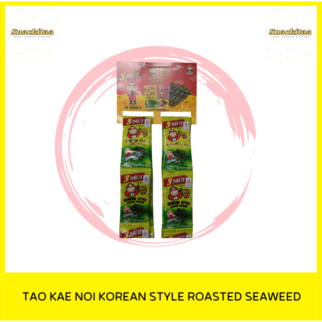 

TAO KAE NOI KOREAN STYLE ROASTED SEAWEED 1G/24PCS + 1 PCS