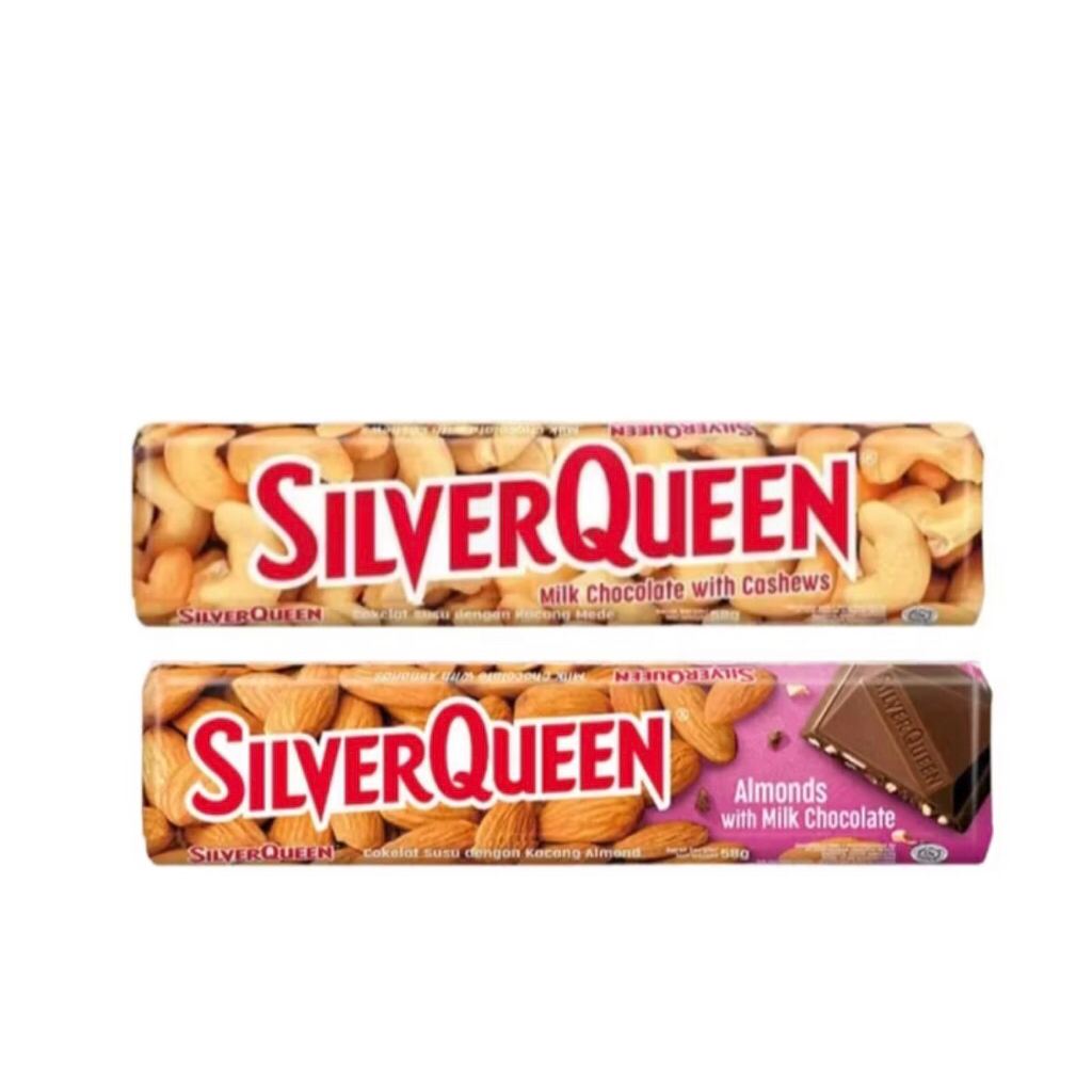 

Silverqueen Coklat Susu Batang Almond dan Cashew 55gr ed 2026