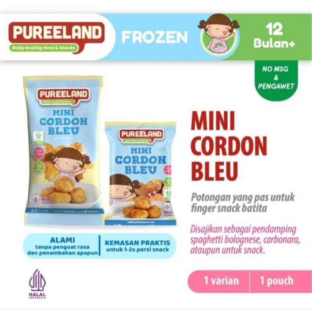 

PUREELAND | PUREELAND MINI CORDON BLUE | FROZEN FOOD MURAH | MAKANAN SIAP SANTAP CUKUP DIGORENG