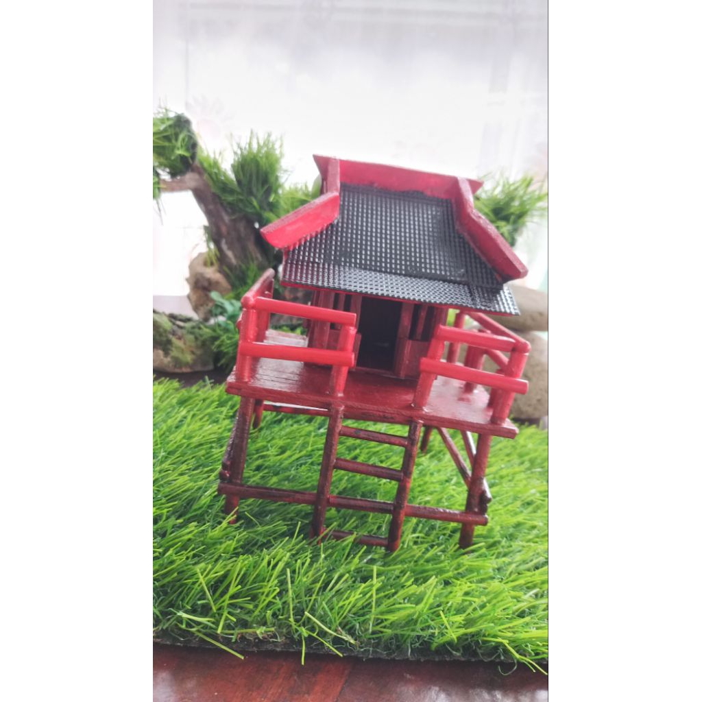 miniatur rumah jepang paludarium aquascape