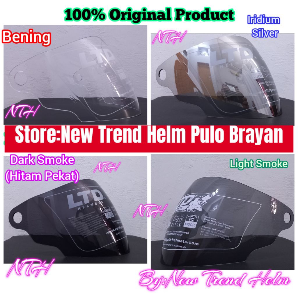 Kaca Helm LTD Avent warna bening Original