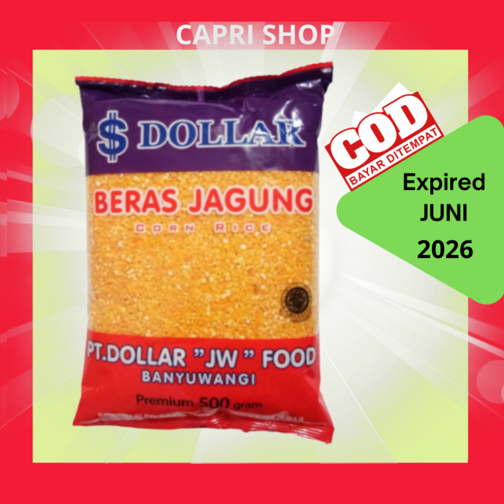 

Beras Jagung DOLLAR Rendah Glukosa 500 GRAM