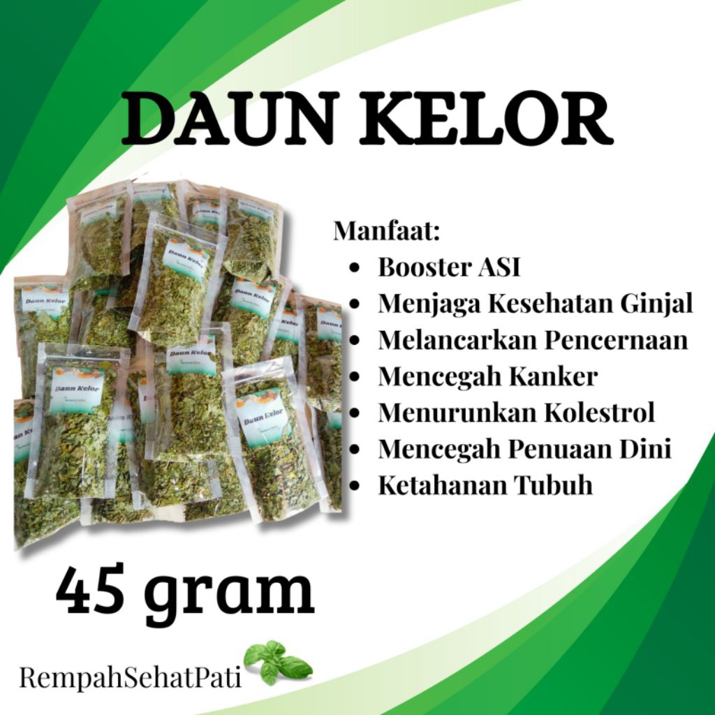 

[ BISA COD ] DAUN KELOR 45 GRAM || DAUN KELOR TERMURAH || DAUN KELOR