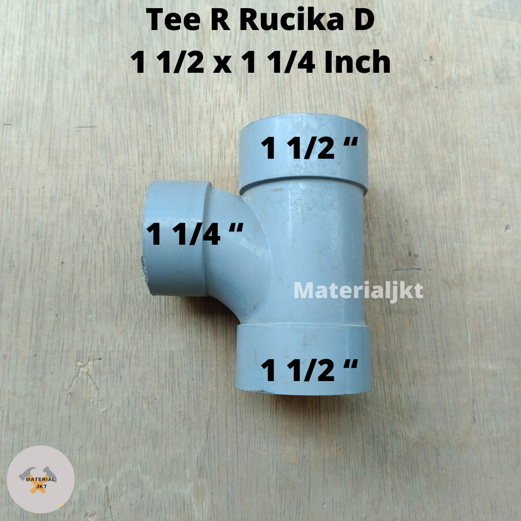 Tee R 1 1/2 x 1 1/4" inch D  Large Radius/ T  Belok 1 1/2  x 1 1/4 in D RUCIKA Sambungan Pipa Fittin