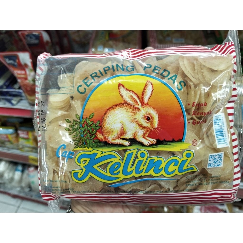 

kerupuk ceriping pedas cap kelinci 250 gram