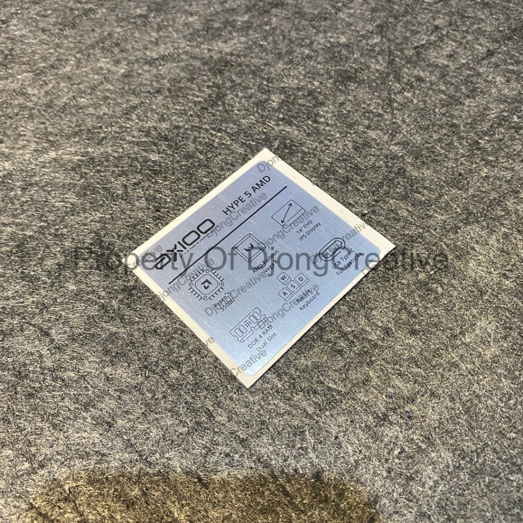 Stiker Spesifikasi Laptop Axioo Hype 5 Series