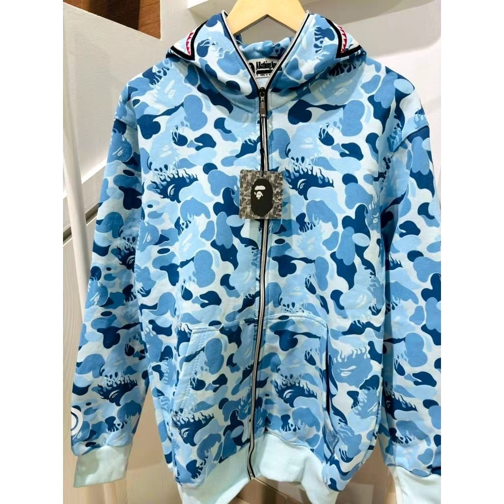 HOODIE ZIPPER BAPE BLUEFIRE CAMO