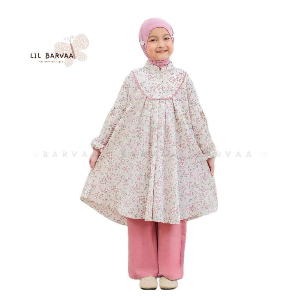 Lil Barvaa - Nafisa Salem Set Long Tunik Anak Perempuan