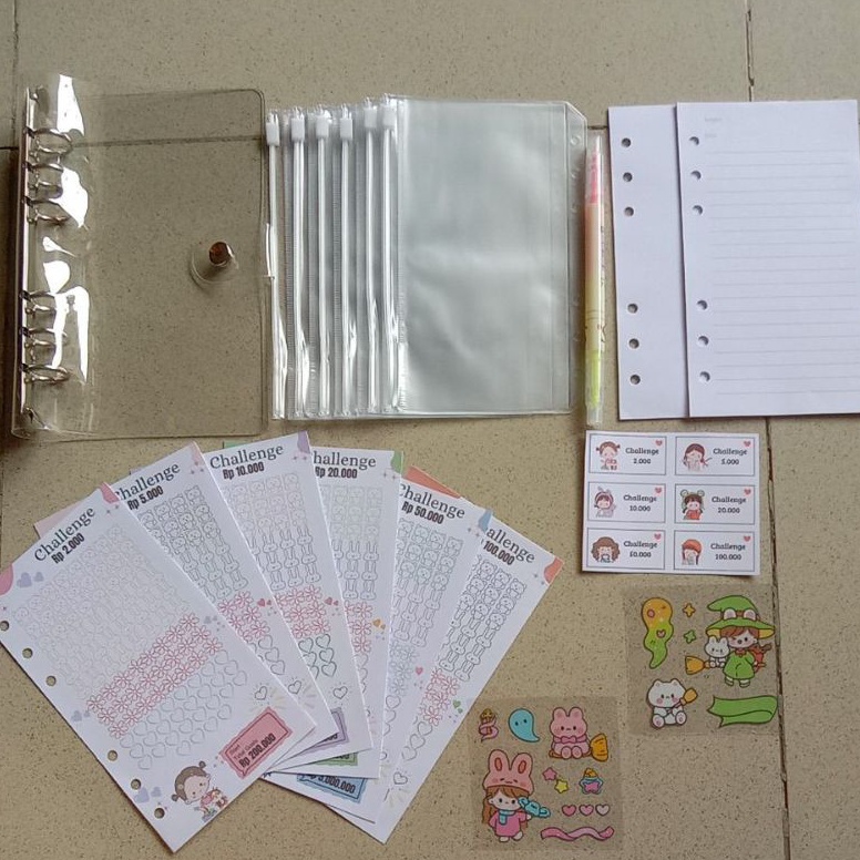 

KODE R47G Paket Saving Challenge Menabung Binder A6