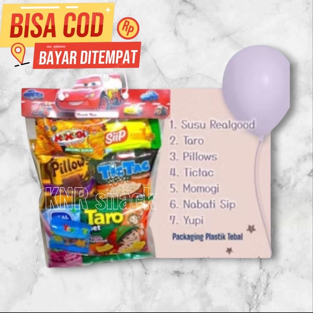 

PAKET BINGKISAN SNACK ULANG TAHUN ANAK MURAH PRAKTIS 1 BUNGKUS ( 7 VARIAN ) HADIAH