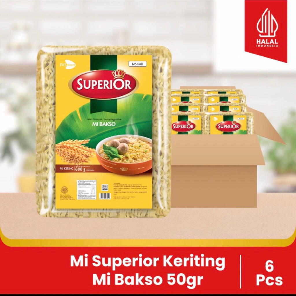 

Mi Superior Keriting - Mi Bakso - 1 Karton - 12 Keping - 50gr
