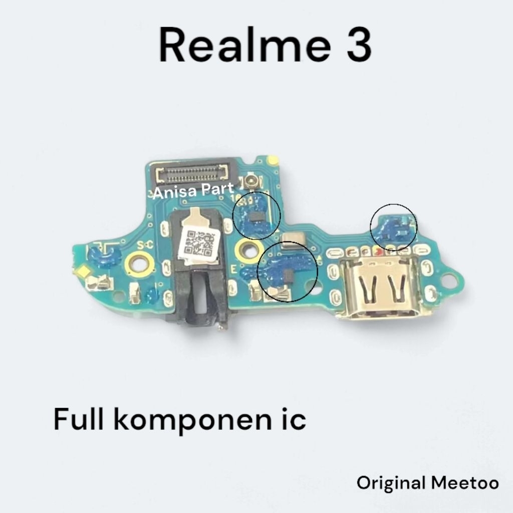 Connector Charger Realme 3 Original Meetoo Full Komponen Ic Papan Board Charger Mic Realme 3