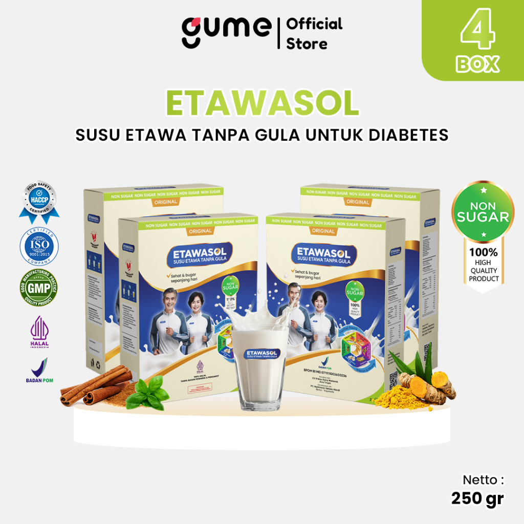 

Etawasol Susu Kambing Bebas Gula Atasi Diabetes, Hipertensi, Nyeri Sendi dan Pernafasan Paket 4 Box