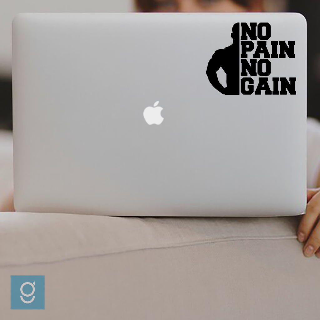 

Sticker No Pain No Gain Cutting Sticker Custom Dekorasi Laptop