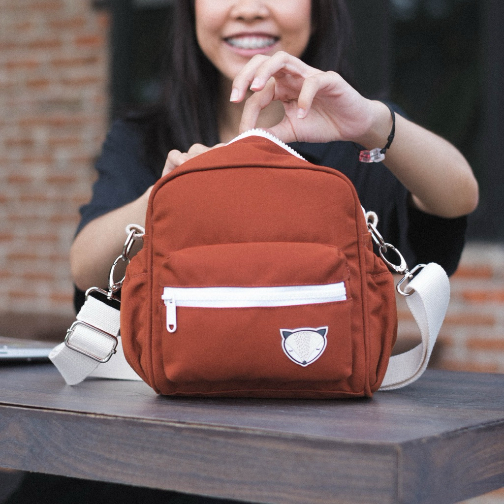 Little Munya Mini Sling Diaper Bag Basic Series Sling Bag Wanita Kekinian Sling Bag Kanvas