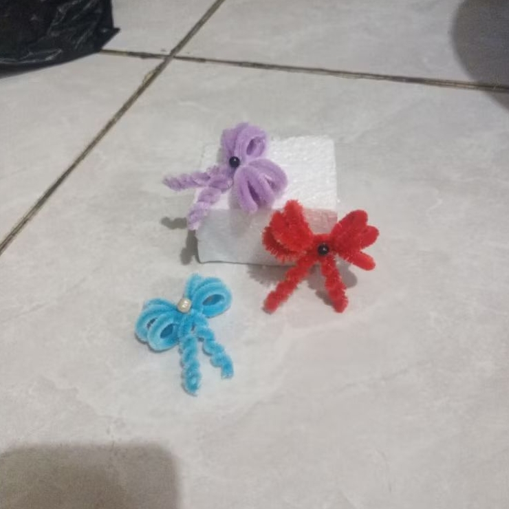 Gantungan Kunci Pita Kawat Bulu / Keychain Pita Kawat Bulu / Gantungan Kunci Kawat Bulu / Kreasi Kaw