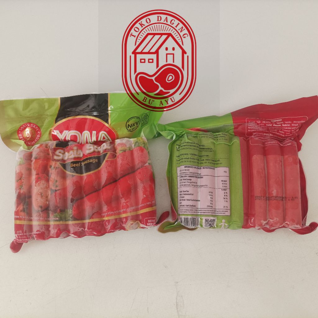

Yona Sosis Sapi Merah 450 gram (isi 15 pcs)