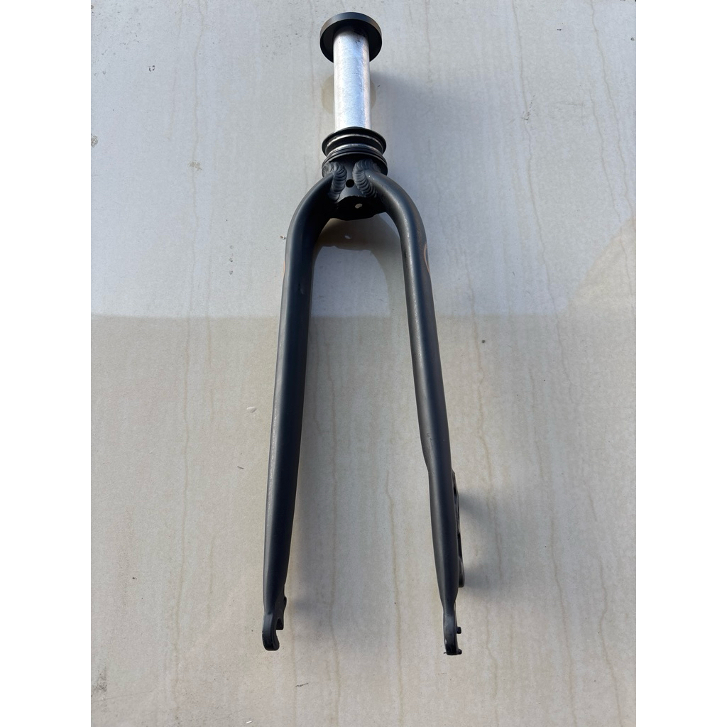 fork garpu alloy oversize model drat dalam sepeda lipat ban 20 murni dan 20 plus discbrake cakram