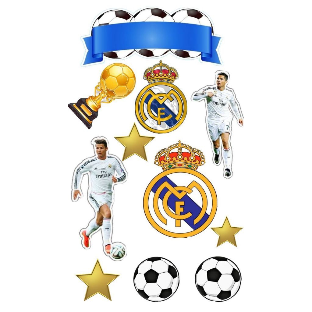 Topper Ronaldo/ Topper Cake Happy Birthday / Hiasan Kue Ulang tahun/Kue Tar/Hiasan Buket