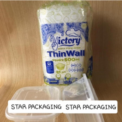 Thinwall 500ml Kotak Thinwall 500ml Square Victory Thinwall 500ML 1 PACK 25PCS