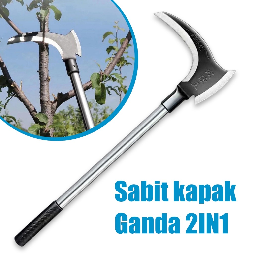 sabit rumput baja super tajam original 1pc 40/60cm Berat 423/570g Sabit Kapak Ganda sabit madura bin