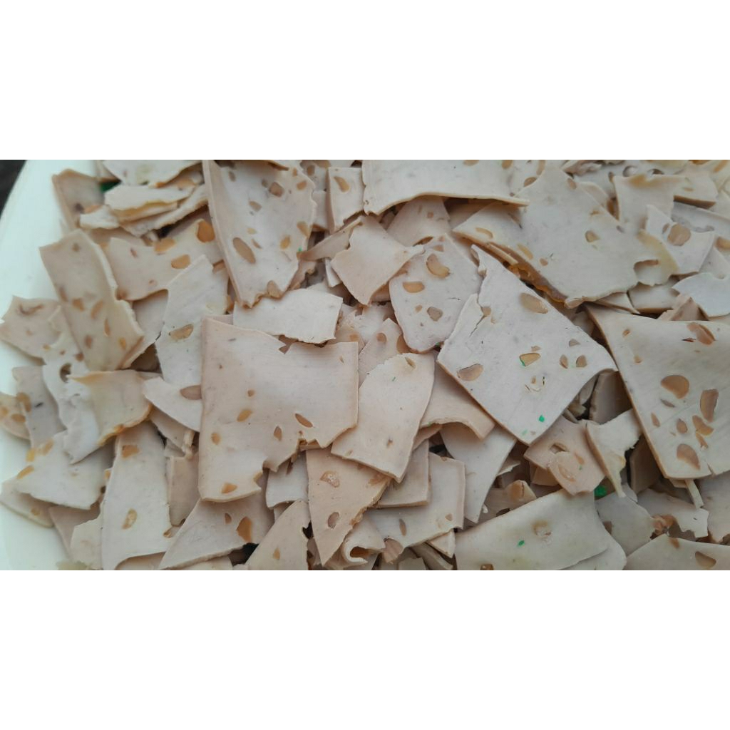 

Remukan krupuk pentol kedelai/tempe mentah ,kemasan 1kg