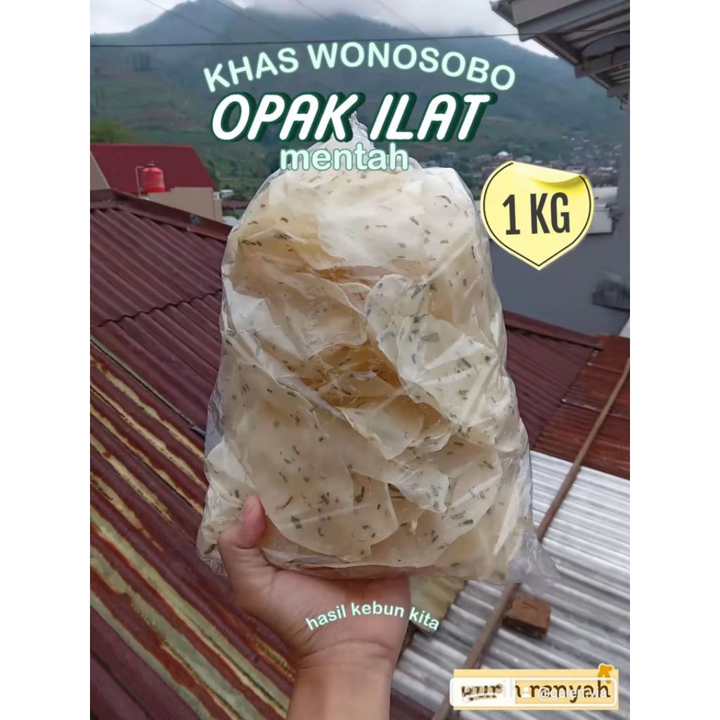 

OPAK ILAT | KERIPIK| KERUPUK OPAK LIDAH SINGKONG KUCAI (MENTAH) 1KG