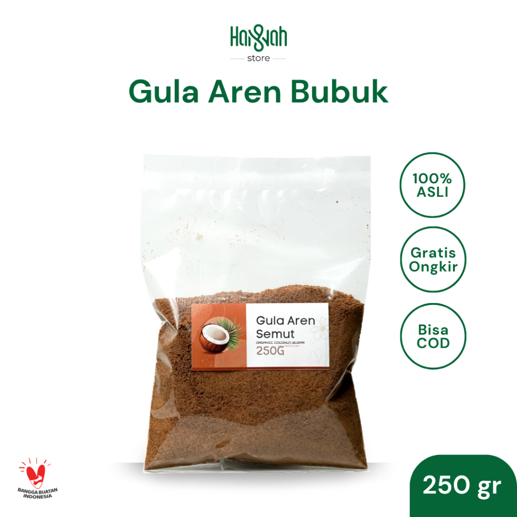 

Gula Aren Bubuk 250 Gram Palm Sugar Asli Tanpa Campuran