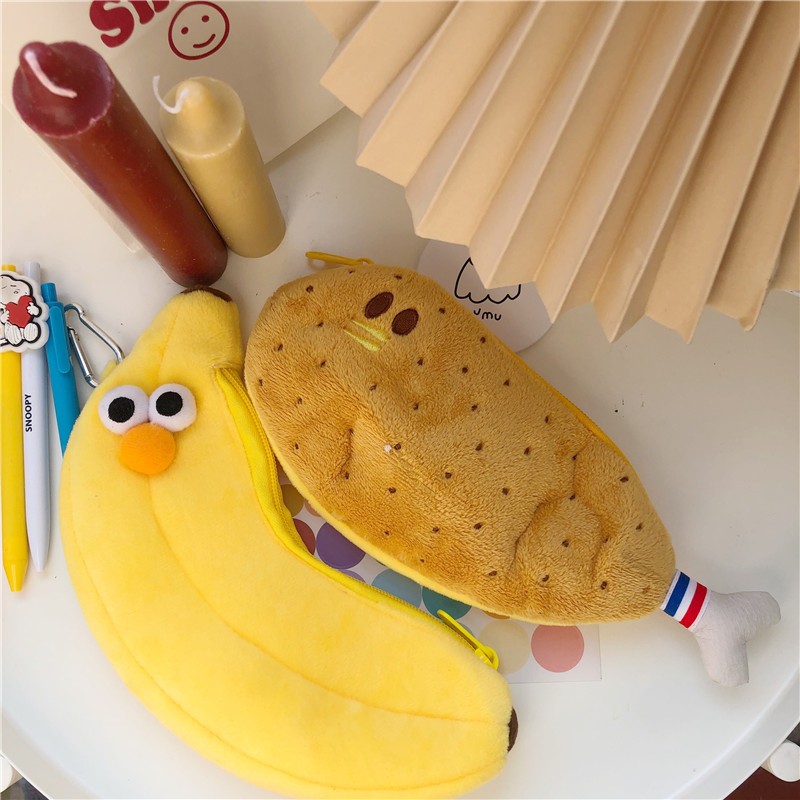 

Tempat pensil mewah kaki ayam super lucu Tas penyimpanan kapasitas besar siswa sederhana wanita