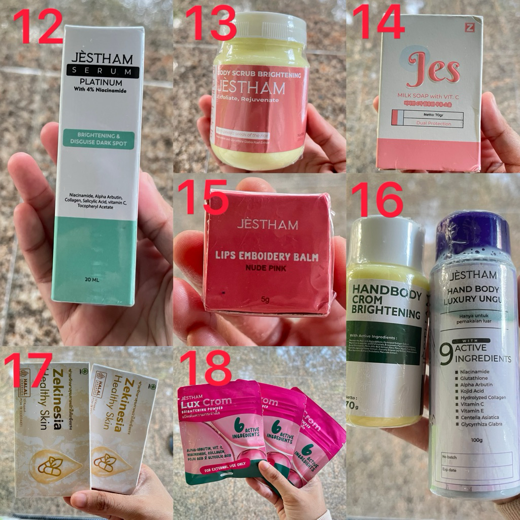 preloved new skincare jestham