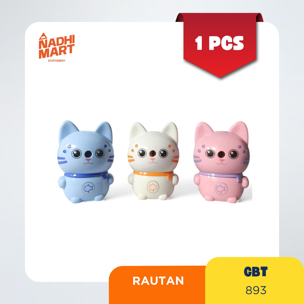 

RAUTAN MEJA 893 CAT RAUTAN PENSIL PUTAR FANCY MOTIF KUCING