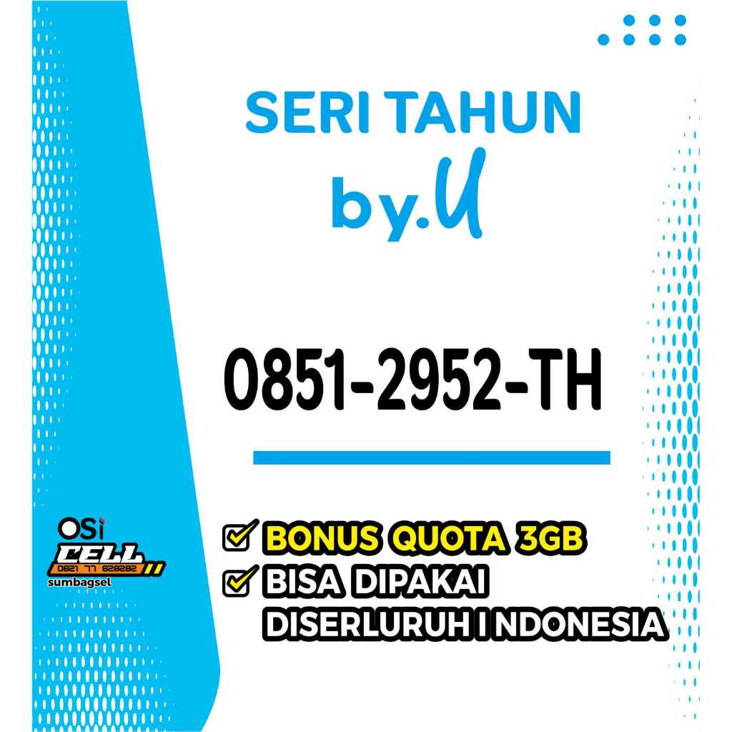 NOCAN BYU SERI TAHUN - Kartu Aktif Selamanya - Harga Terjangkau