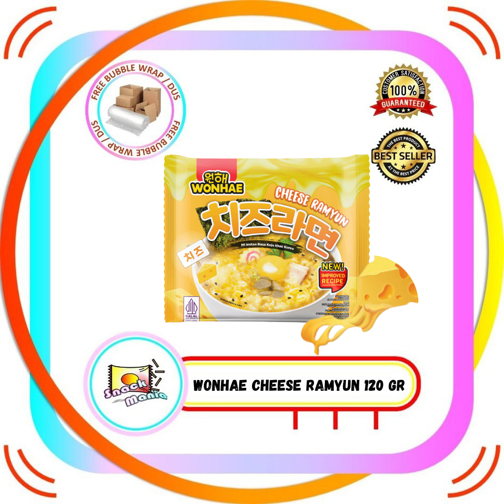 

Wonhae Korean Cheese Ramyun 120 gr ~ Mi Instan Rasa Keju Khas Korea