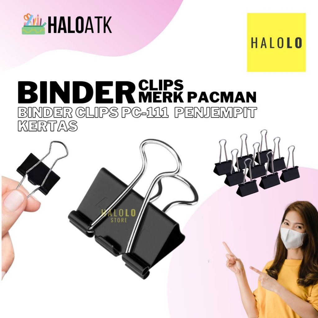 

Binder Clip No 111 Penjepit Kertas Penjepit Dokumen Binder Clips Pacman