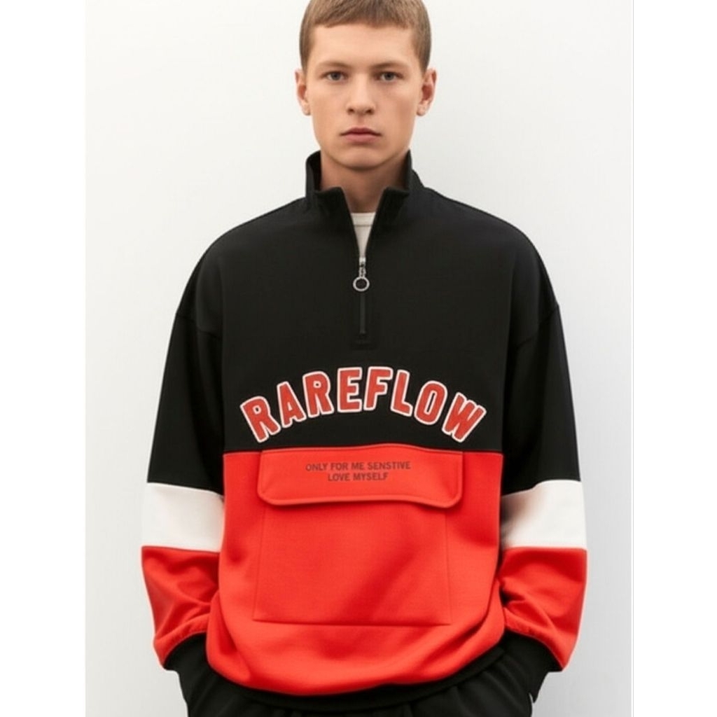 [PRELOVED] HALF ZIPPER SWEATER SWEATSHIRT
