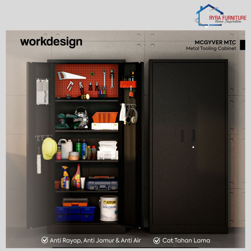 WORKDESIGN - MCGYVER MTC LEMARI BESI SERBAGUNA / KABINET PERKAKAS TUKANG BENGKEL / TOOL BOX ORGANIZE