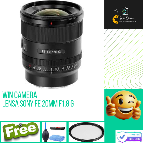 Lensa Sony FE 20mm f1.8 G / Lensa Kamera Sony / Lensa Camera Sony / Lens Kamera Sony / Lens Camera S
