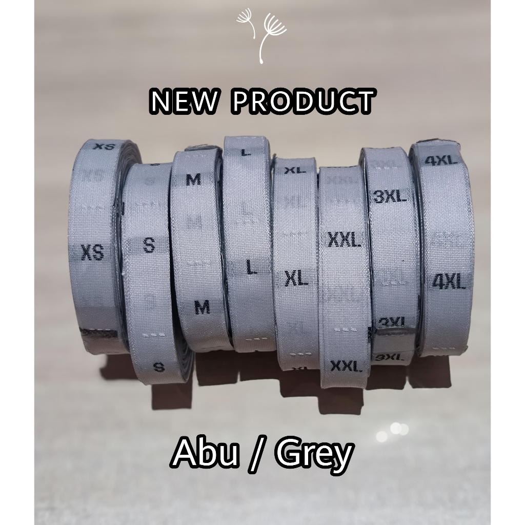 

SIZE LABEL BAJU (WARNA MUDA) READY STOCK XS,S,M,L,XL,XXL,3XL,4XL