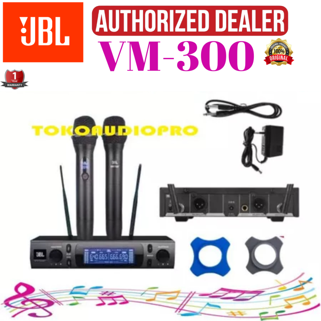 JBL VM300 Dual Channel Microphone Wireless Handheld Original JBl VM-300