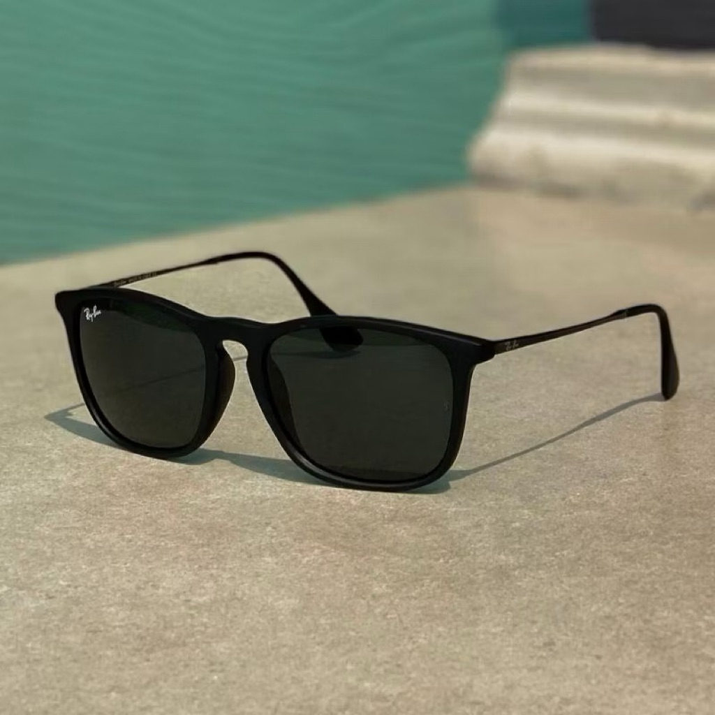 Kacamata rayban cris Black dop lensa kaca anti uv400 protection authentic