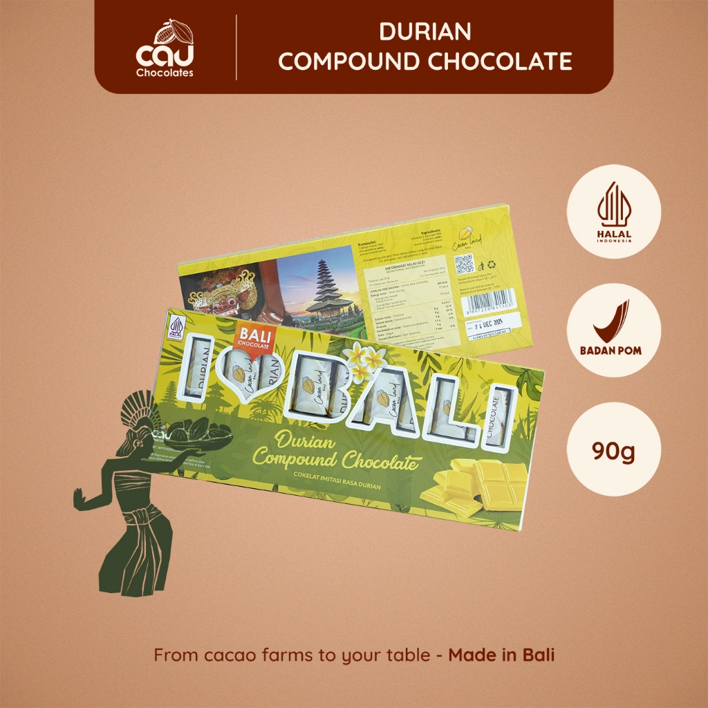 

Cocoa Land - Compound Chocolate I LOVE BALI Durian - 90 gr
