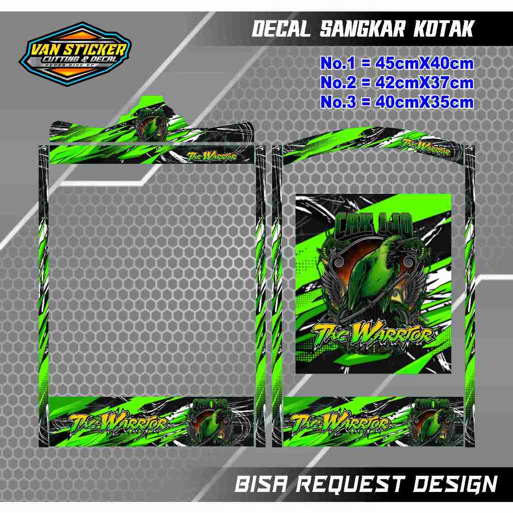 decal sangkar kotak cak ijo