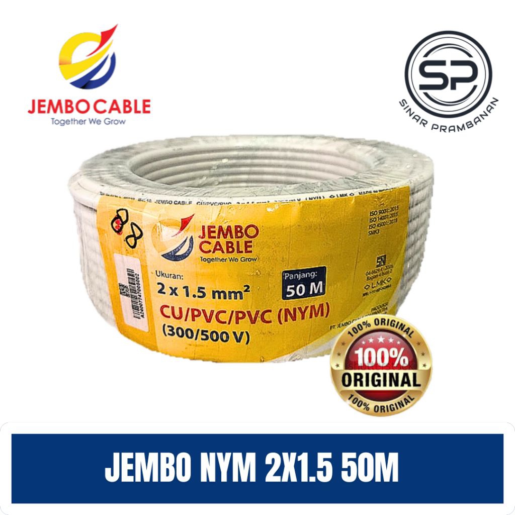 Kabel NYM 2X1.5 Listrik Per meter Jembo