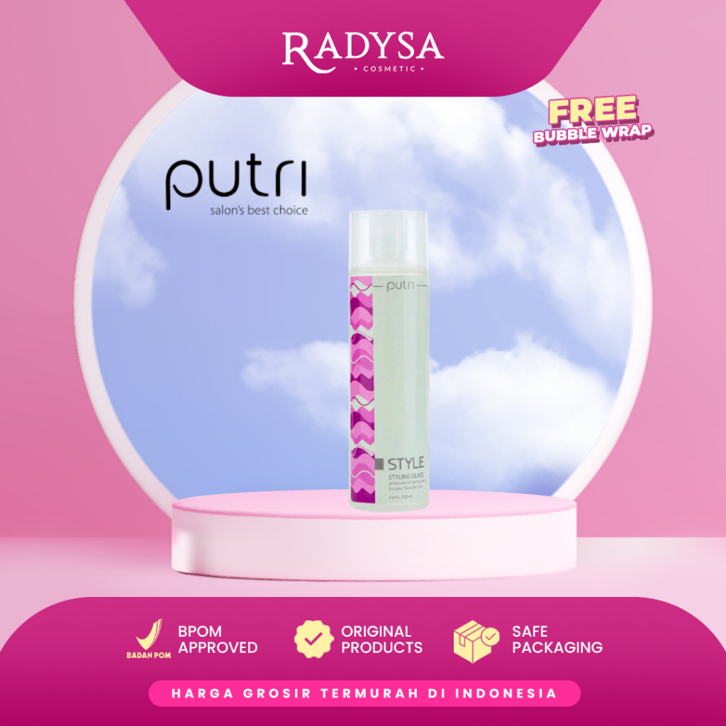 𝐑𝐀𝐃𝐘𝐒𝐀 - Putri Styling Glaze 200 ML - Styling rambut tampak berkilau